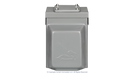 High quality photo of the Midwest - 784567575330 - 30A TT-30 Outdoor RV Outlet - Front Top Covered. Photographed by Current Connected