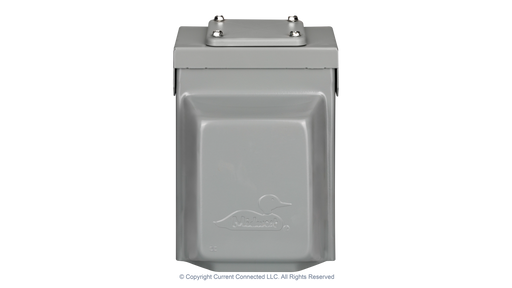 High quality photo of the Midwest - 784567575330 - 30A TT-30 Outdoor RV Outlet - Front Top Covered. Photographed by Current Connected