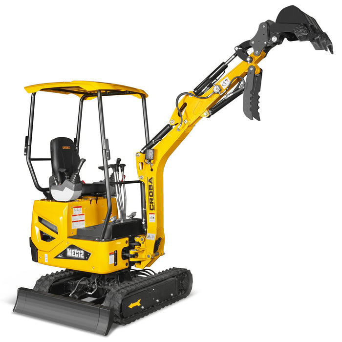 Mini Compact Excavator Kubota D722 Engine,  65.7" Max. Digging Depth, — lifestyle view
