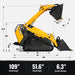 Mini Skid Steer Stand On Compact Track Loader ( 4 in 1 bucket included ) with 25HP KUBOTA D1105 Diesel Engine,  Common Industry Interface (CII),  CROBA  STL1000