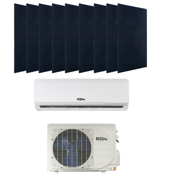 EG4 24k Hybrid Solar Powered Mini Split Kit (R32) - EG4 R32 24k Hybrid Mini Split Kit with Sirius 415W Panels