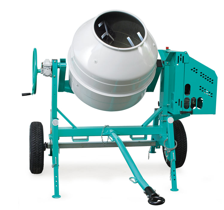 IMER Workman II 350 ED End-Dump Towable 12 cu ft Concrete Mixer (120V 1.5 HP Electric)