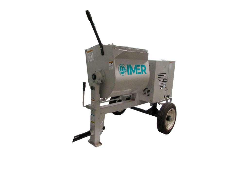 IMER HSM 6 Towable 6 cu ft Horizontal Shaft Mortar Mixer (Electric Motor)