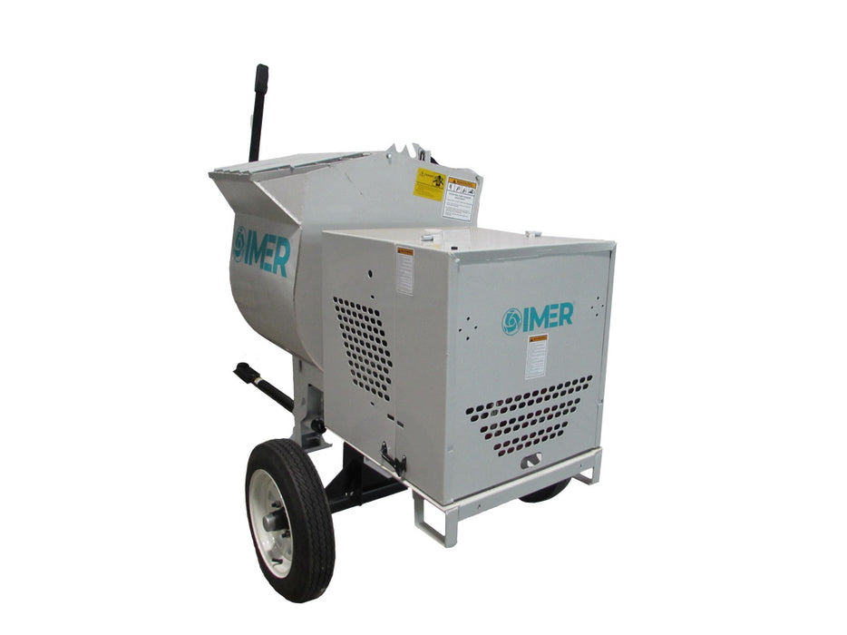 IMER HSM 8 Towable 8 cu ft Horizontal Shaft Mortar Mixer – Back (Gas Engine)
