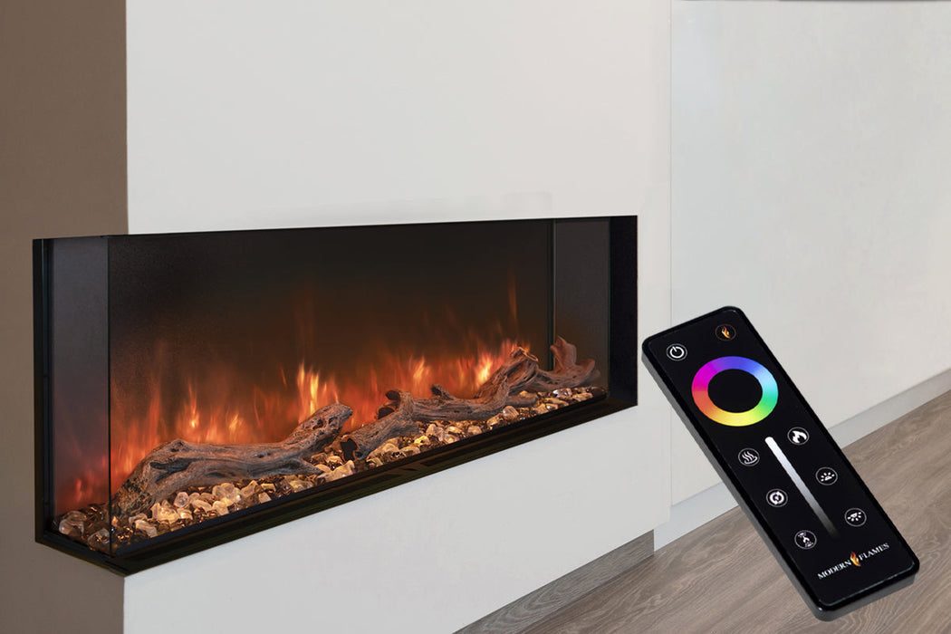 Landscape Pro Multi 80-inch 3-Sided / 2-Sided Built In Electric Fireplace - front view