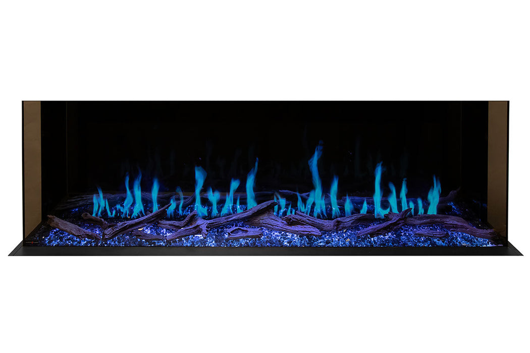 Modern Flames Orion Multi 73'' Heliovision Electric Fireplace Wall Mount Studio Suite | Weathered Walnut Modern Flames