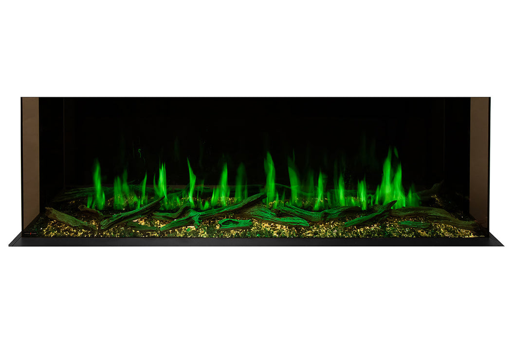 Modern Flames Orion Multi 73'' Heliovision Electric Fireplace Wall Mount Studio Suite | Weathered Walnut Modern Flames