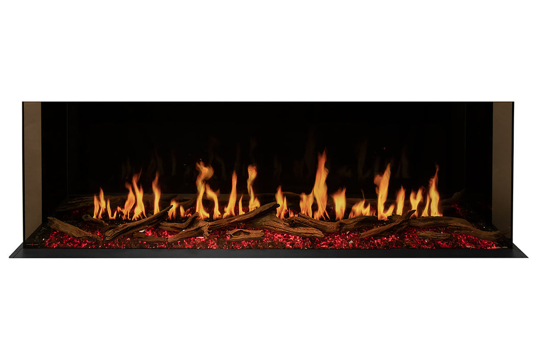 Modern Flames Orion Multi 73'' Heliovision Electric Fireplace Wall Mount Studio Suite | Weathered Walnut Modern Flames