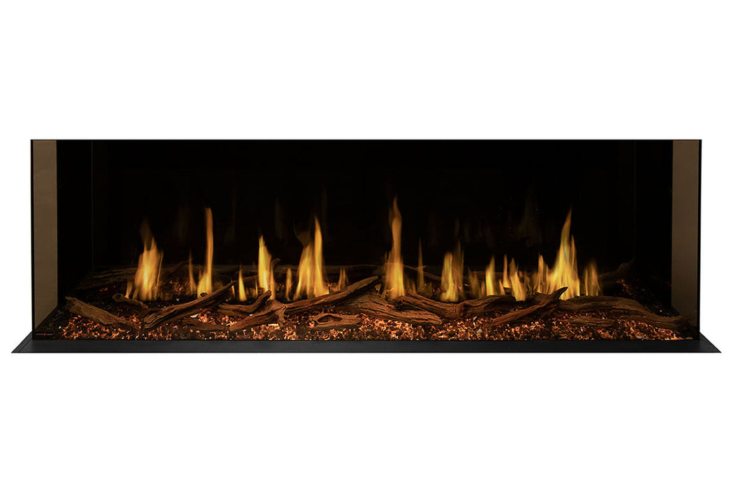 Modern Flames Orion Multi 73'' Heliovision Electric Fireplace Wall Mount Studio Suite | Weathered Walnut Modern Flames