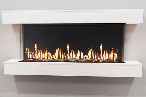 Modern Flames Orion Multi 64'' Heliovision Electric Fireplace Wall Mount Studio Suite | White Ready to Paint Modern Flames