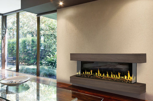Modern Flames Orion Multi 64'' Heliovision Electric Fireplace Wall Mount Studio Suite | Weathered Walnut Modern Flames