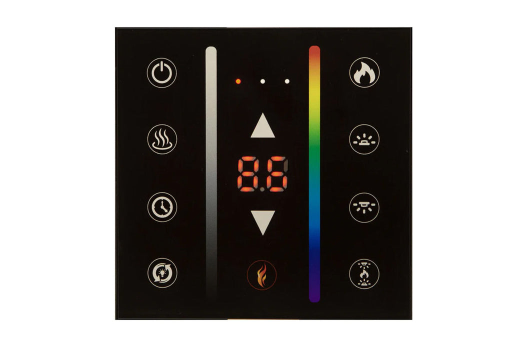 Modern Flames Landscape Pro 82'' Studio Suite Wall Mount Mantel Package | Weathered Walnut Modern Flames