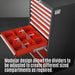 Heavy Duty Modular Drawer Cabinet - 10 Drawer,  59" H x 28.5" W x 28.5" D Tool Storage Organizer,  Steel Construction