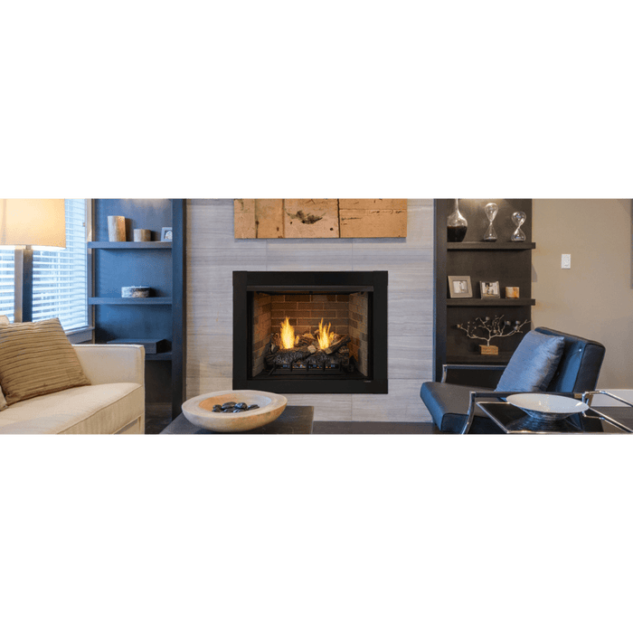 Monessen Attribute 32" Universal Circulating Vent Free Firebox With Radiant Face and Multitonal Gray Reversible Interior Panels (ACUF32-GD) Monessen