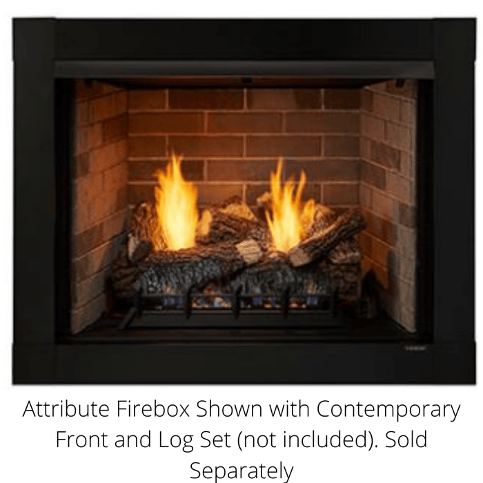 Monessen Attribute 32" Universal Circulating Vent Free Firebox With Radiant Face and Multitonal Gray Reversible Interior Panels (ACUF32-GD) Monessen
