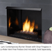 Monessen Lyric 18" Contemporary Vent Free Natural Gas Burner (LYR18NV) Monessen