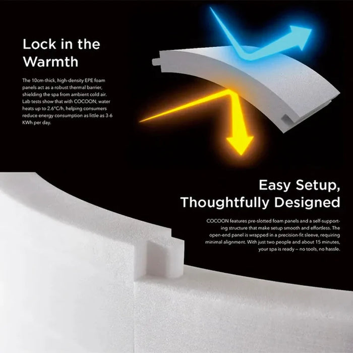 MSpa Cocoon hot tub textile exterior detail