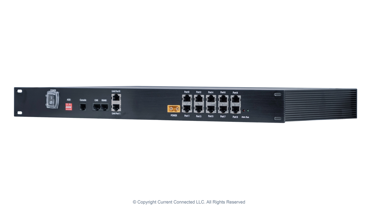 High quality photo of the Pytes Multi-Cluster Battery Communcation Hub Front Right View. Photographed by Current Connected