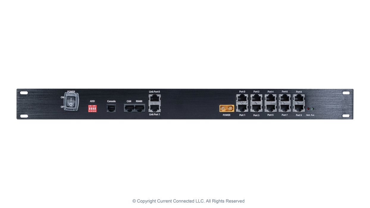 High quality photo of the Pytes Multi-Cluster Battery Communcation Hub Front View. Photographed by Current Connected