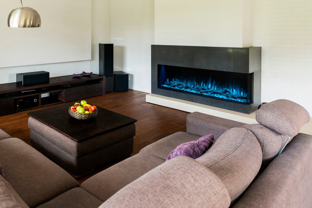 Landscape Pro Multi 80-inch 3-Sided / 2-Sided Built In Electric Fireplace - angle view
