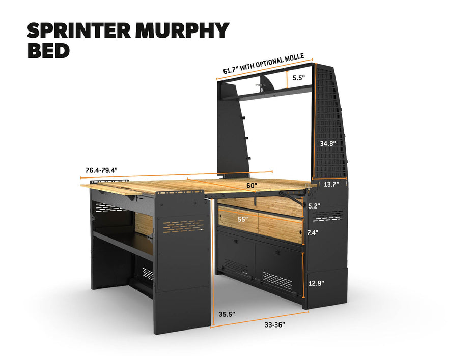 Flatline Van Co. 2007-2026 Mercedes-Benz Sprinter Van Murphy Bed – image 20 of 20