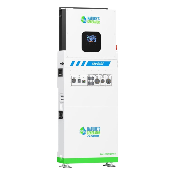 Nature's Generator MyGrid 10K with Transfer Switch for House Battery Backup Solar Generator - Dimensions