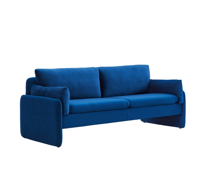 Indicate Performance Velvet Sofa in Navy