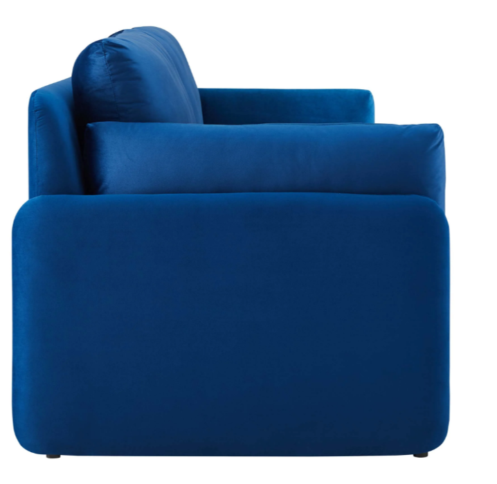 Indicate Performance Velvet Sofa in Navy