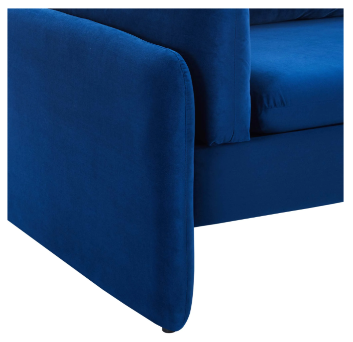 Indicate Performance Velvet Sofa in Navy