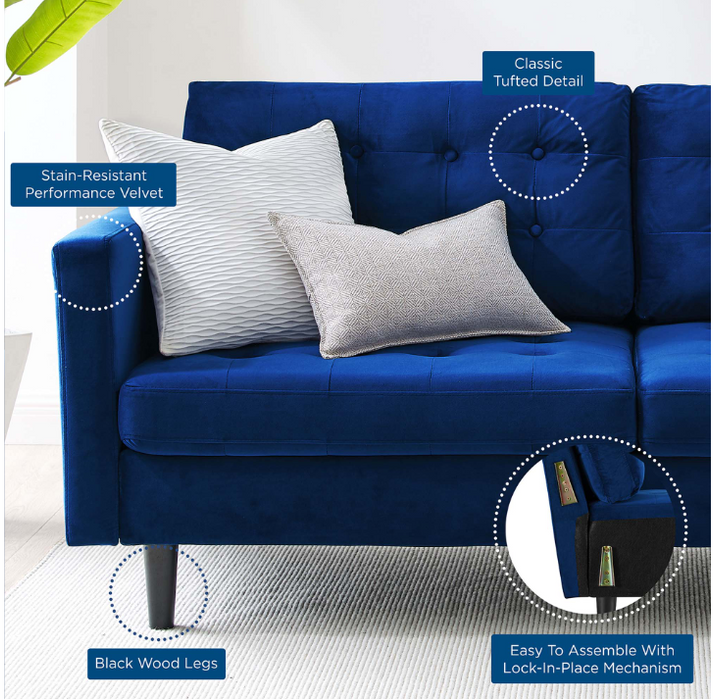 Exalt Tufted Performance Velvet Sofa