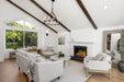 Napoleon Rosedale Electric 3 built-in electric fireplace insert in a traditional living room