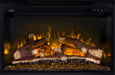 Napoleon Rosedale Electric 3 built-in electric fireplace insert with yellow flames and top light
