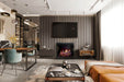 Napoleon Elevation X 36 electric fireplace with LCD flames in a modern living room