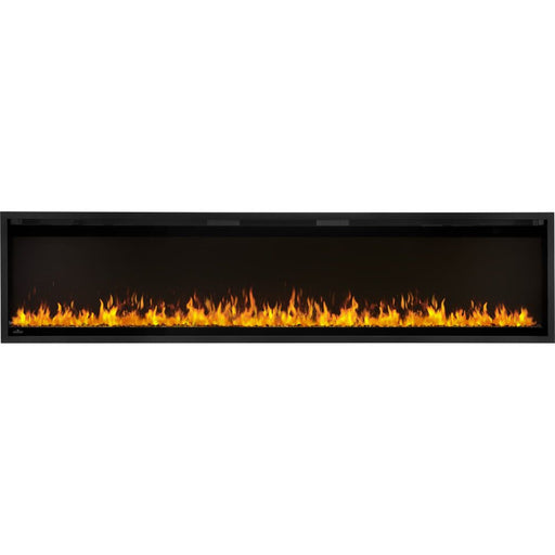Napoleon Astound 74 inch SlimMount recessed electric fireplace NEFL74AS front view with yellow flames