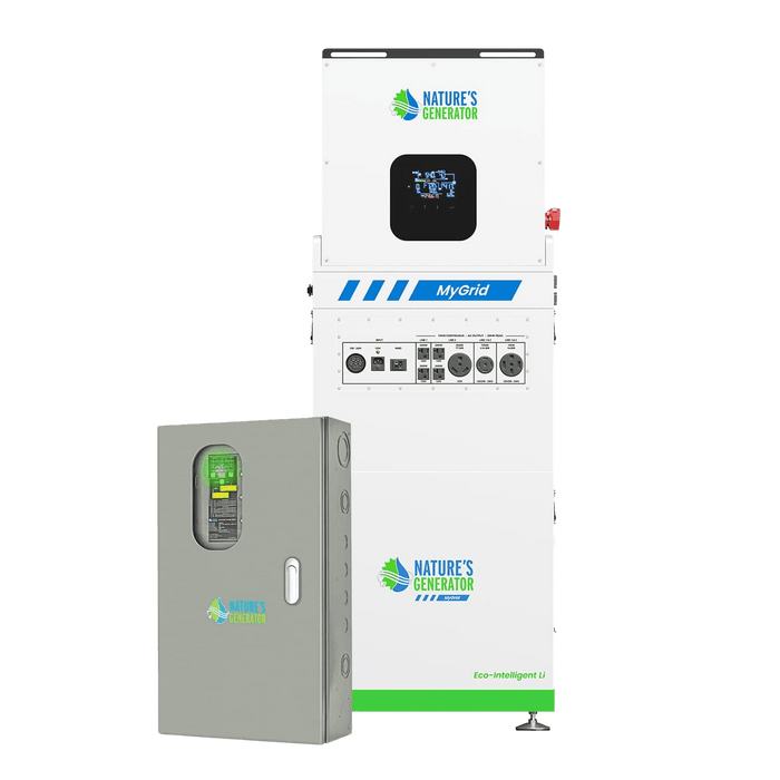 Nature's Generator MyGrid 10K with Transfer Switch for House Battery Backup Solar Generator