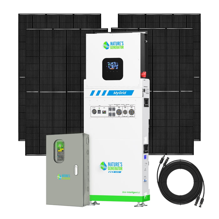Nature's Generator MyGrid 10K with Transfer Switch for House Battery Backup Solar Generator - Lifestyle View