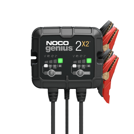 NOCO GENIUS2X2 6V/12V 2-Bank, 4-Amp Smart Battery Charger