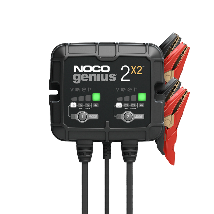 NOCO GENIUS2X2 6V/12V 2-Bank, 4-Amp Smart Battery Charger