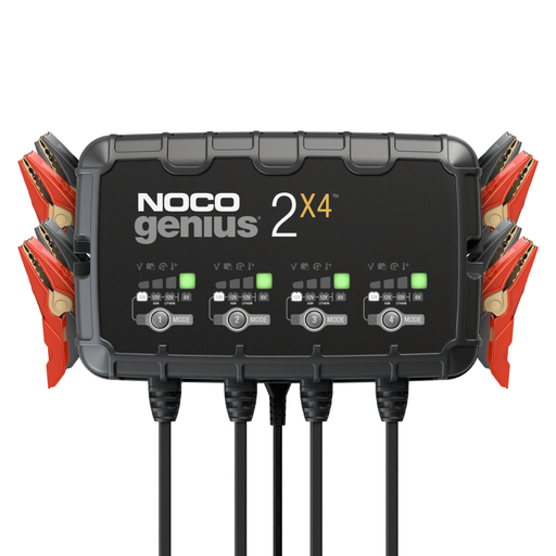 NOCO GENIUS2X4 6V/12V 4-Bank, 8-Amp Smart Battery Charger