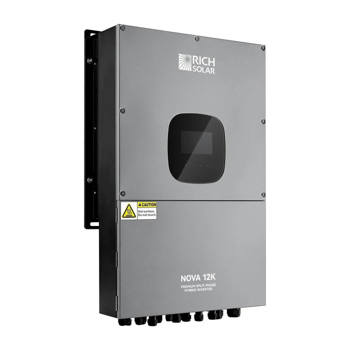 Green Vista Living Rich Solar NOVA 12K 12000 Watt 48V Split Phase Hybrid Inverter UL Certified - Side View