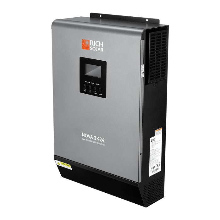 Green Vista Living Rich Solar NOVA MAX 3K | 3000W 24V Hybrid Inverter for RVs, Trailers, Campers, Vans... - Detail View