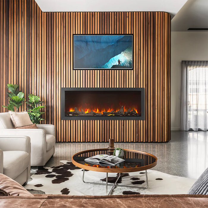 Napoleon Astound 74" Built-In Wall Mount Electric Fireplace | NEFB74AB - Side View