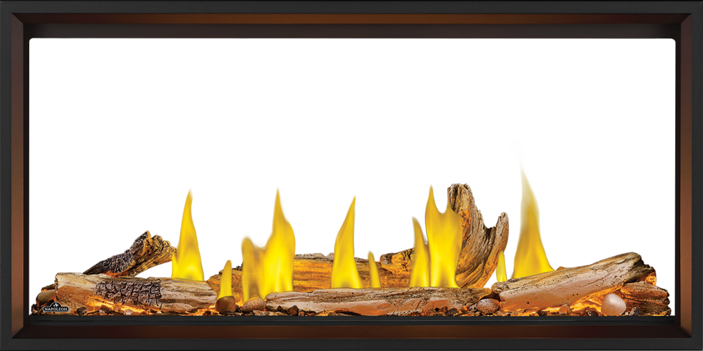 Napoleon Tall Linear Vector 50" See Through Direct Vent Natural Gas Fireplace