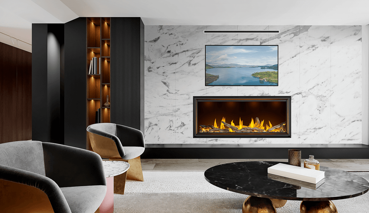 Napoleon Tall Linear Vector 62" Single Sided Direct Vent Natural Gas Fireplace