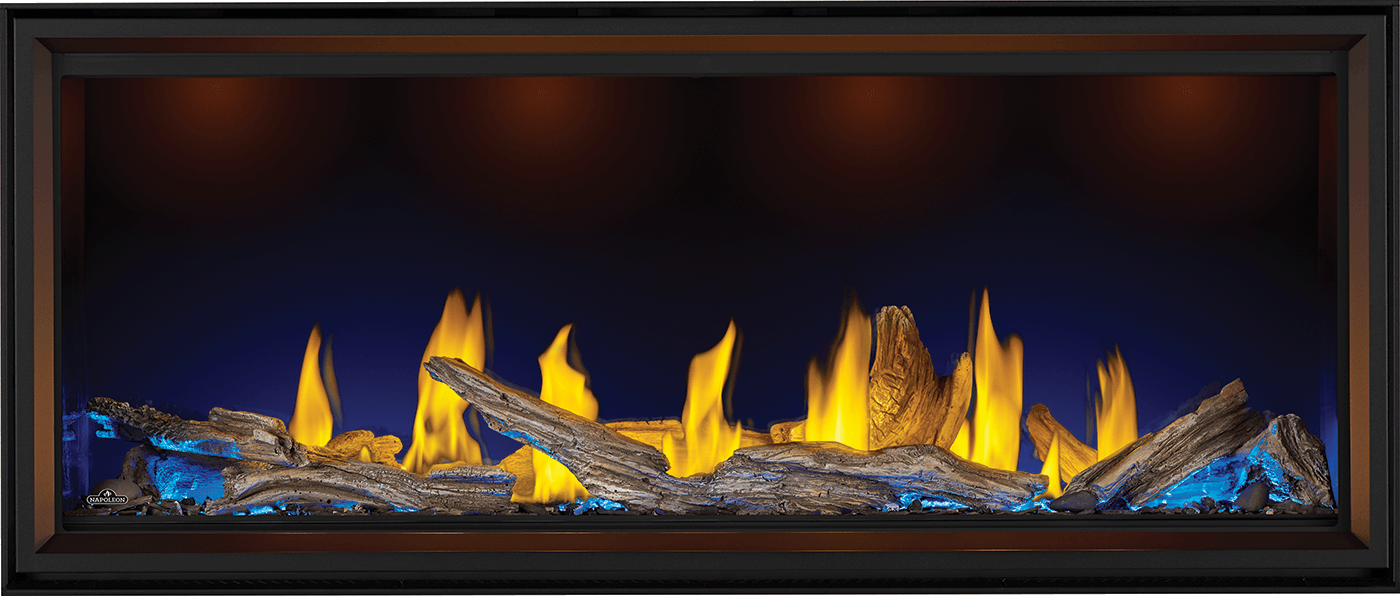 Napoleon Tall Linear Vector 62" Single Sided Direct Vent Natural Gas Fireplace
