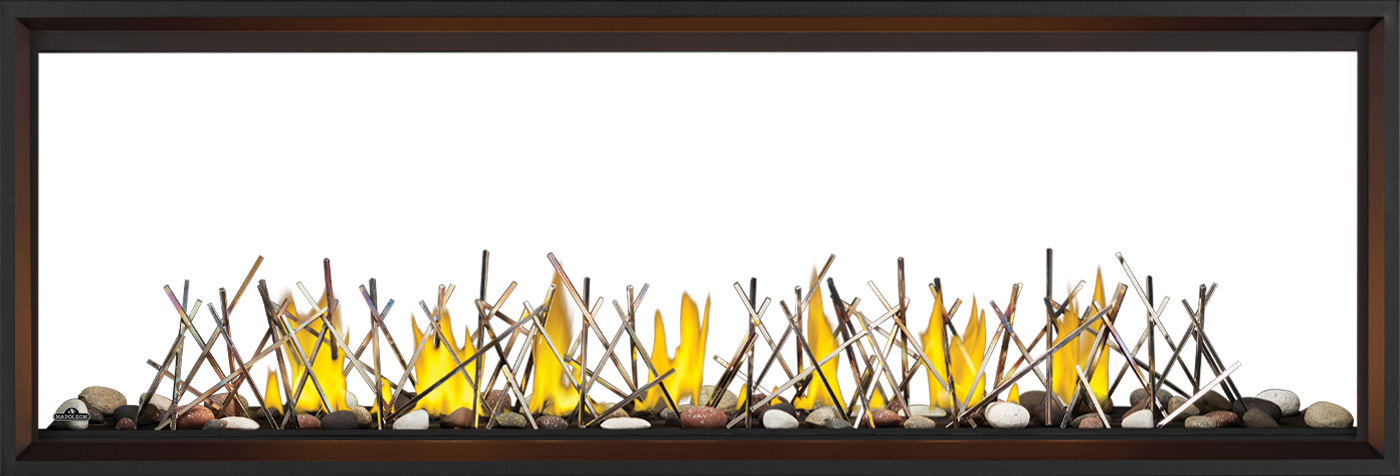 Napoleon Tall Linear Vector 74" See Through Direct Vent Natural Gas Fireplace