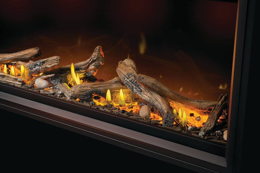 Napoleon Tall Linear Vector 74" Single Sided Direct Vent Natural Gas Fireplace With Luminous Logs