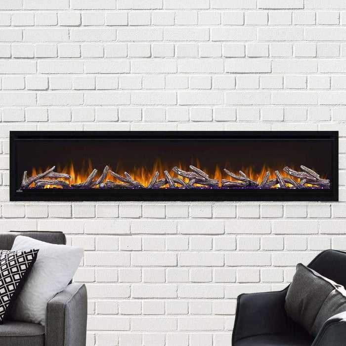 Napoleon Alluravision 74" Deep Wall Mount Electric Fireplace - Dimensions