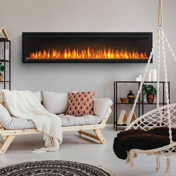 Napoleon Entice 72" Wall Mount Electric Fireplace - Side View