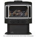 Napoleon Haliburton GDS28-1NE gas stove shown with optional satin chrome door and accent